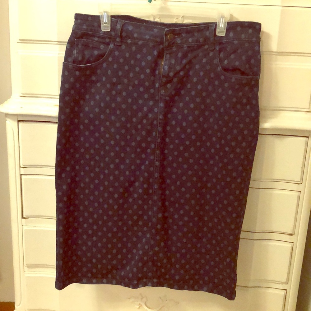 ~BEAUTIFUL ONE~ denim/jean dot skirt